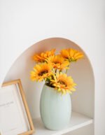 Modern Ceramic Vase Set (3-Piece): Minimalist Home Decor for Living Room Flower Arrangements (Blue) | Other Styles Available in Store - Image 11