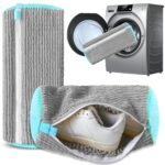 2-Pack Reusable Shoe Washing Machine Bag â€“ White Protective Laundry Bag for All Shoes, Anti-Deformation & Deep Clean with Zipper Lock (Grey)