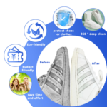 2-Pack Reusable Shoe Washing Machine Bag â€“ White Protective Laundry Bag for All Shoes, Anti-Deformation & Deep Clean with Zipper Lock (Grey) - Image 3