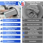 2-Pack Reusable Shoe Washing Machine Bag â€“ White Protective Laundry Bag for All Shoes, Anti-Deformation & Deep Clean with Zipper Lock (Grey) - Image 6