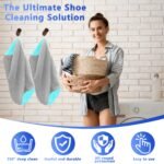 2-Pack Reusable Shoe Washing Machine Bag â€“ White Protective Laundry Bag for All Shoes, Anti-Deformation & Deep Clean with Zipper Lock (Grey) - Image 8