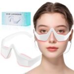 Eye Contour Beauty Goggles - Portable Anti-Aging Eye Massager with Vibration & Light Function, Lightweight Design for Wrinkle Reduction and Dark Circle Minimization - Ideal for Daily Skincare Routine (White)