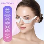Eye Contour Beauty Goggles - Portable Anti-Aging Eye Massager with Vibration & Light Function, Lightweight Design for Wrinkle Reduction and Dark Circle Minimization - Ideal for Daily Skincare Routine (White) - Image 4