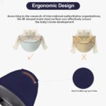 6-in-1 Adjustable Baby Carrier with Hip Seat - 11.8-15.7in Adjustable Height, Breathable Mesh & Multi-Position Carry for Newborn to 36 Months (Blue) - Image 5