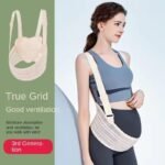 Maternity Belly Support Band for Waist 106-120cm â€“ Adjustable Prenatal Abdominal Brace with Breathable Mesh Fabric and Heart-Shaped Cushion Pad, Lightweight Pregnancy Waist Belt for Daily Comfort (Pink,XXL) - Image 4