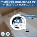 Bathtub Hair Catcher with Handle â€“ No-Touch Drain Filter for Shower and Tub, Reusable Clog Preventer 2-Pack (Blue) - Image 6