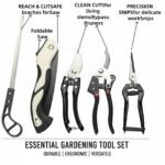 Heavy-Duty 5-Piece Gardening Tool Set - 3 Pruning Shears & 2 Folding Saws, Stainless Steel Blades, Ergonomic Handles, Compact Storage - Ideal for Trees, Shrubs, Camping, and Gift-Giving - Image 8