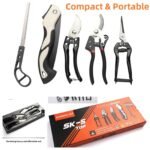 Heavy-Duty 5-Piece Gardening Tool Set - 3 Pruning Shears & 2 Folding Saws, Stainless Steel Blades, Ergonomic Handles, Compact Storage - Ideal for Trees, Shrubs, Camping, and Gift-Giving - Image 9