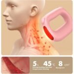 Portable Heated Fascia Ring Massager with 5-Speed Vibration & USB-C Charging - Deep Tissue Muscle Relief for Neck, Back, and Shoulders (Pink) | Other Colors Available In-Store - Image 3