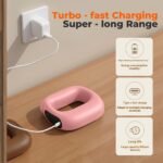 Portable Heated Fascia Ring Massager with 5-Speed Vibration & USB-C Charging - Deep Tissue Muscle Relief for Neck, Back, and Shoulders (Pink) | Other Colors Available In-Store - Image 6