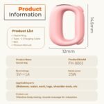 Portable Heated Fascia Ring Massager with 5-Speed Vibration & USB-C Charging - Deep Tissue Muscle Relief for Neck, Back, and Shoulders (Pink) | Other Colors Available In-Store - Image 8