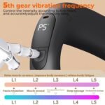 Portable Heated Fascia Ring Massager with 5-Speed Vibration & USB-C Charging - Deep Tissue Muscle Relief for Neck, Back, and Shoulders (Black) | Other Colors Available In-Store - Image 2