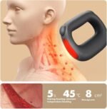 Portable Heated Fascia Ring Massager with 5-Speed Vibration & USB-C Charging - Deep Tissue Muscle Relief for Neck, Back, and Shoulders (Black) | Other Colors Available In-Store - Image 3