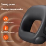 Portable Heated Fascia Ring Massager with 5-Speed Vibration & USB-C Charging - Deep Tissue Muscle Relief for Neck, Back, and Shoulders (Black) | Other Colors Available In-Store - Image 4
