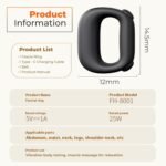 Portable Heated Fascia Ring Massager with 5-Speed Vibration & USB-C Charging - Deep Tissue Muscle Relief for Neck, Back, and Shoulders (Black) | Other Colors Available In-Store - Image 8