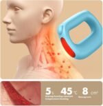 Portable Heated Fascia Ring Massager with 5-Speed Vibration & USB-C Charging - Deep Tissue Muscle Relief for Neck, Back, and Shoulders (Blue) | Other Colors Available In-Store - Image 3
