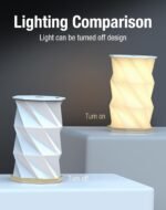 Foldable Rotating Table Lamp with Touch Control â€“ Portable LED Desk Light for Home, Camping & Gifts, Adjustable Height & Warm Glow (White) - Image 4