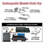 Train Set for Kids, Electric Train Toys with Realistic Light Sounds Smoke, Christmas Train Model Gifts for Toddlers Boys Girls, Steam Locomotive, Luxury Track & 2 Glowing Passenger Carriages (Black) - Image 4