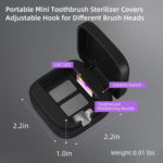 Portable UV-C Toothbrush Sterilizer with Auto-Disinfection & Heating - Magnetic Wall Mountable Brush Cover for Home and Travel (Black) | Other Colors Available In-Store - Image 6