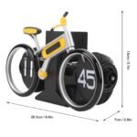 Modern Bicycle Flip Clock - Creative Mechanical Desk Timepiece with Dual Rotating Wheels, Retro Design for Home Office Decor, Compact Size (Yellow) - Image 2