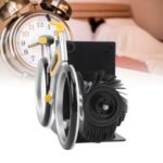 Modern Bicycle Flip Clock - Creative Mechanical Desk Timepiece with Dual Rotating Wheels, Retro Design for Home Office Decor, Compact Size (Yellow) - Image 8