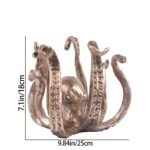 Multi-Functional Octopus Sculpture - Decorative Resin Cup Holder & Jewelry Organizer, Unique Home Accent for Living Room, Office, or Desk (Bronze) - Image 2