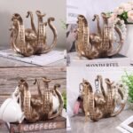 Multi-Functional Octopus Sculpture - Decorative Resin Cup Holder & Jewelry Organizer, Unique Home Accent for Living Room, Office, or Desk (Bronze) - Image 5