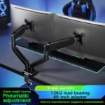 Dual Monitor Arm: 360Â° Rotatable, Space-Saving Desk Mount for Dual Screens, Ideal for Aussie Home & Office - Image 2