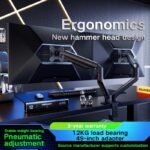 Dual Monitor Arm: 360Â° Rotatable, Space-Saving Desk Mount for Dual Screens, Ideal for Aussie Home & Office - Image 5