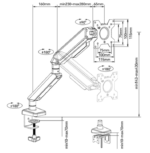 Dual Monitor Arm: 360Â° Rotatable, Space-Saving Desk Mount for Dual Screens, Ideal for Aussie Home & Office - Image 8