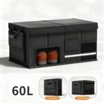 Foldable Car Trunk Organiser, 30L/60L Large Capacity Storage Box for Auto Boot, Multi-functional Cargo Container(60L,black)