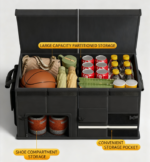 Foldable Car Trunk Organiser, 30L/60L Large Capacity Storage Box for Auto Boot, Multi-functional Cargo Container(60L,black) - Image 2