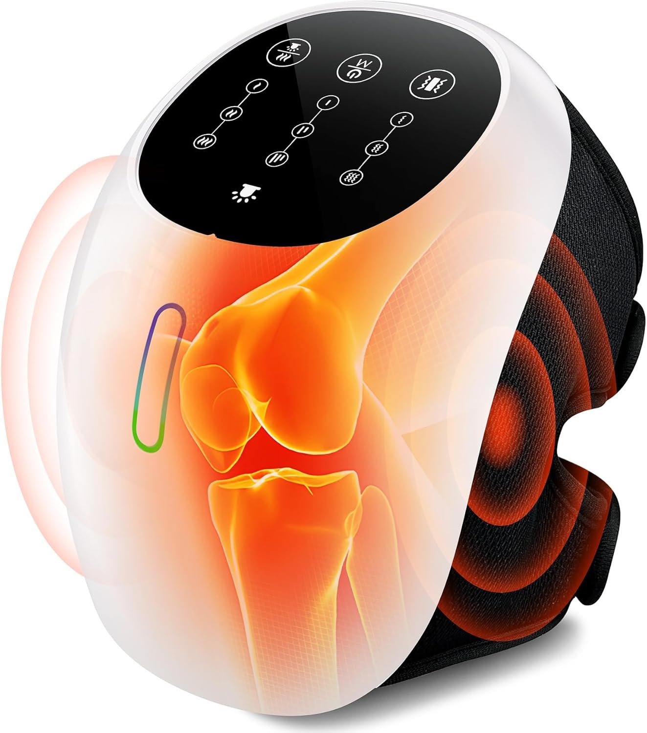 V1107-KNEEMASSAGER-202511172350-00 Cordless 360° Knee Massager: 3 Intensity Levels, Comfortable Wrap Design for Athletes, Seniors & Active Adults - Image 1