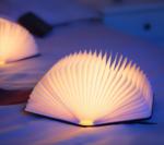 Christmas giftsRechargeable LED Book Night Light: Creative Folding Wooden Lamp with Magnetic Design for Bedrooms & Gifting(Maple Leaf White,XL) - Image 4