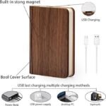 Christmas giftsRechargeable LED Book Night Light: Creative Folding Wooden Lamp with Magnetic Design for Bedrooms & Gifting(Maple Leaf White,XL) - Image 7
