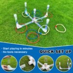 LED Ring Toss Game Set, Outdoor Indoor Yard Game for Adults & Kids with Light-Up Targets, Compact Carry for Parties & Family Fun - Image 4