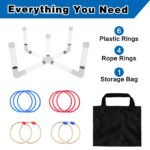 LED Ring Toss Game Set, Outdoor Indoor Yard Game for Adults & Kids with Light-Up Targets, Compact Carry for Parties & Family Fun - Image 5
