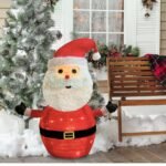 Lighted Christmas Santa Claus Decoration Lantern, 45 LED Collapsible Pop-Up Ornament with 8 Light Modes & Timer, Indoor Outdoor Holiday D ©cor - Image 6