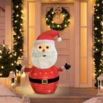2-Pack Lighted Christmas Santa Claus Decoration Lantern, 45 LED Collapsible Pop-Up Ornament with 8 Light Modes & Timer, Indoor Outdoor Holiday D ©cor - Image 4