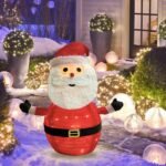 2-Pack Lighted Christmas Santa Claus Decoration Lantern, 45 LED Collapsible Pop-Up Ornament with 8 Light Modes & Timer, Indoor Outdoor Holiday D ©cor - Image 8