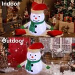 Lighted Christmas Snowman Decoration Lantern, 45 LED Collapsible Pop-Up Ornament with 8 Light Modes & Timer, Indoor Outdoor Holiday DÃ©cor - Image 6