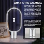 Silver Magnetic Balance LED Table Lamp: USB-Powered, Dimmable Eye-Care Light with Award-Winning Design for Australian Homes & Offices - Image 5