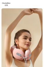 Cooling Memory Foam Neck Pillow for Travel-U-Shaped Ergonomic Travel Pillow for Adults,Flight Neck Pillow with Portable Case,Breathable Ice Silk Cover,Slow Rebound Support for Airplane,Car - Image 2