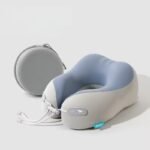 Cooling Memory Foam Neck Pillow for Travel-U-Shaped Ergonomic Travel Pillow for Adults,Flight Neck Pillow with Portable Case,Breathable Ice Silk Cover,Slow Rebound Support for Airplane,Car - Image 7