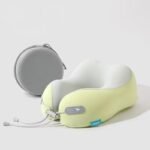 Cooling Memory Foam Neck Pillow for Travel-U-Shaped Ergonomic Travel Pillow for Adults,Flight Neck Pillow with Portable Case,Breathable Ice Silk Cover,Slow Rebound Support for Airplane,Car - Image 8