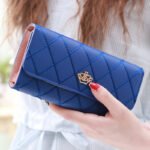 Christmas gift Women's Quilted Leather Wallet, Stylish Long Clutch with Heart Accent, for Cards & Cash Organizationï¼ˆpurpleï¼‰ - Image 4