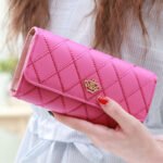 Christmas gift Women's Quilted Leather Wallet, Stylish Long Clutch with Heart Accent, for Cards & Cash Organizationï¼ˆpurpleï¼‰ - Image 8