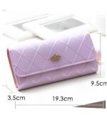 Christmas gift Women's Quilted Leather Wallet, Stylish Long Clutch with Heart Accent, for Cards & Cash Organizationï¼ˆpurpleï¼‰ - Image 9