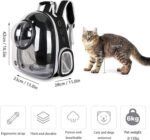 pet products Pet Space Capsule Backpack, Small Medium Cat Puppy Dog Carrier, Transparent Breathable Heat Proof, Pet Carrier for Travel Hiking Walking Camping, Grey - Image 3