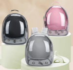 pet products Pet Space Capsule Backpack, Small Medium Cat Puppy Dog Carrier, Transparent Breathable Heat Proof, Pet Carrier for Travel Hiking Walking Camping, Grey - Image 2